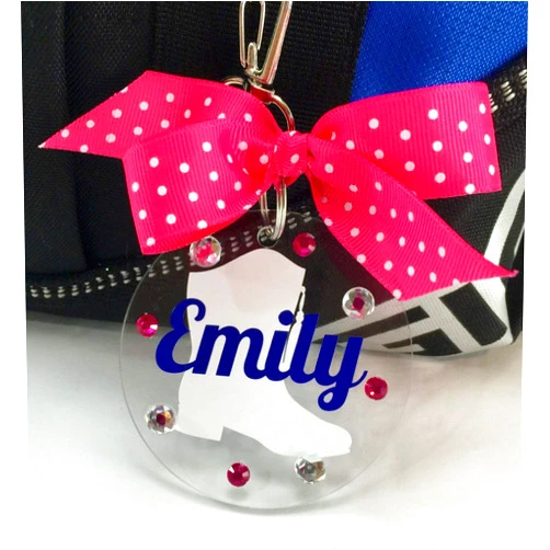 GemLights Gifts Drill Team Boot Bag Tag Personalized with Your Name