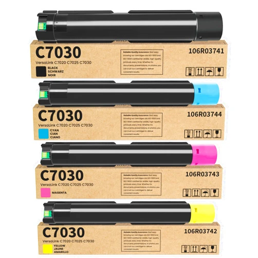 RumbaRex VersaLink C7020 C7025 C7030 Toner Cartridge Extra High Capacity 106R03741 106R03742 106R03743 106R03744 Toner Cartridge Replacement for Xerox VersaLink C7020 C7025 C7030 Printer Ink 4-Pack (BK/C/M/Y)