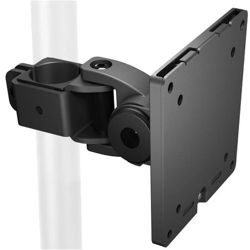 VIVO Steel Ultrawide Monitor Bracket Pole Mount with Removable 75mm and 100mm VESA Plate, Fits up to 49 inch Screens, 1.4 inch Pole Diameter, Black, MOUNT-POLE49U