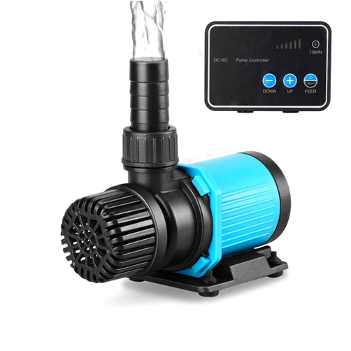 JEREPET 520GPH 20W 9FT Aquarium 24V DC Water Pump with Controller, Submersible and Inline Return Pump for Fish Tank,Aquariums,Fountains,Sump,Hydroponic,Pond,Freshwater and Marine Water Use