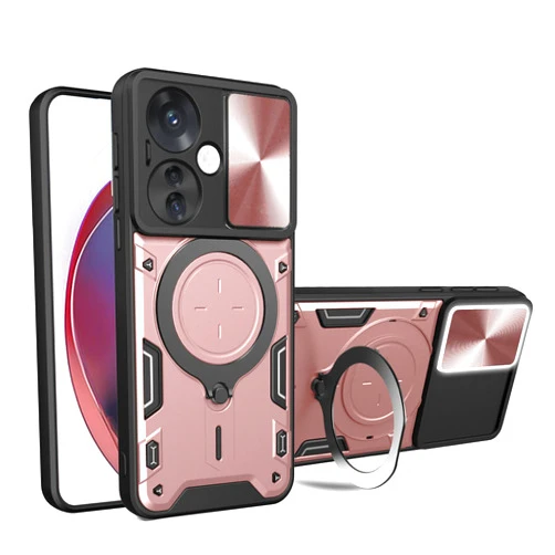 Elubugod Compatible with Oppo F25 Pro 5G Case,Compatible with Oppo Reno 11F 5G Case,with Slide Camera Lens Cover Compatible with Oppo Reno11 F 5G CPH2603 Case Pink