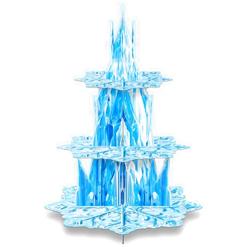 Generic Ice Palace Cupcake Stand for Party Decorations Ice Birthday Party Supplies Cake Tower Stand Blue