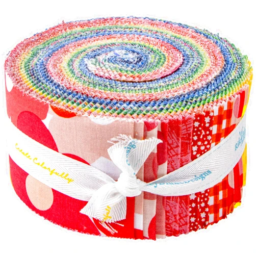 Riley Blake Designs Julia Frazier Copacetic Rolie Polie 40 2.5-inch Strips Jelly Roll Riley Blake Designs RP-14680-40, Assorted