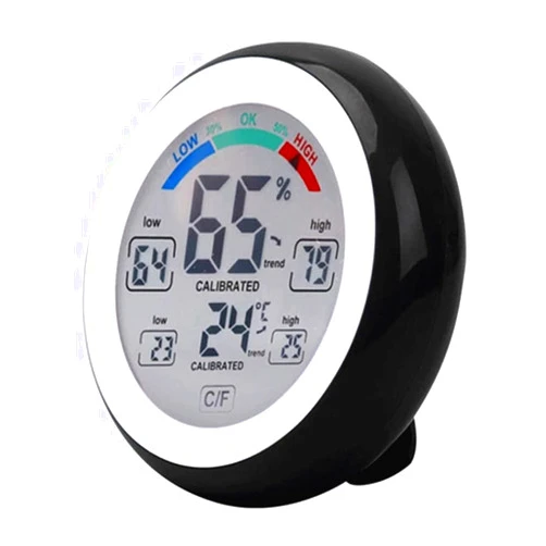 HAYNAH Digital Hygrometer Indoor Thermometer, Room Humidity Gauge & Accuracy Calibration Touch Screen Thermometer,Temperature Humidity Monitor