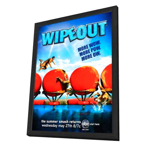 ArtFuzz Wipeout (TV) 11 x 17 TV Poster - Style A - in Deluxe Black Aluminum Poster Changeable Frame
