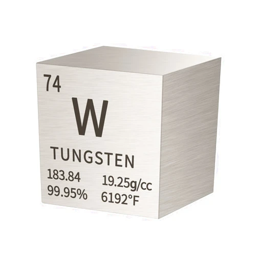 PFCKE Tungsten Cube Metal Density Cubes Pure Metal High Density Element Cube for Element Collections Lab Experiment Periodic Table Collection DIY Teacher Science Creative Gift（Tungsten，1 Inch）