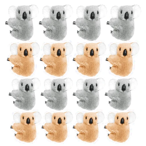 Haakong 16pcs Koala Clip Pencil Buddy Clip On Pencil Topper Animal Hungers Koala Birthday Party Supplies