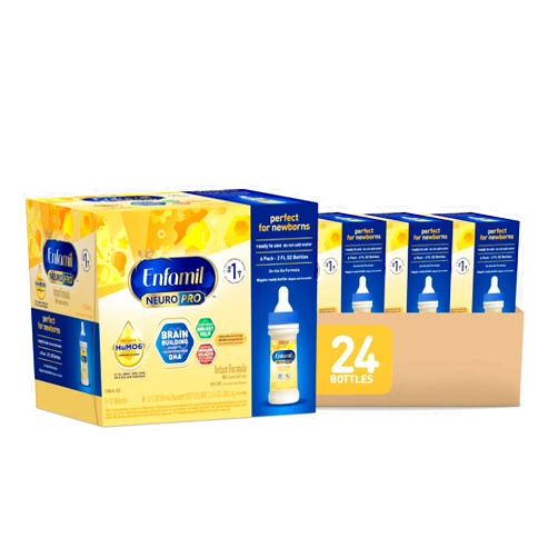 Enfamil NeuroPro Baby Formula, MFGM* 5-Year Benefit, Expert-Recommended Brain-Building Omega-3 DHA, Exclusive Immune Supporting HuMO6 Blend, Ready-to-Feed Infant Formula, Liquid, 2 Fl Oz, 6 Count (Pack of 4)