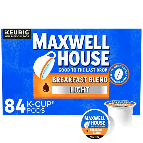 Maxwell House Coffee Pods Maxwell House Breakfast Blend Light Roast K-Cup Coffee Pods (84 Pods)