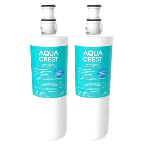 AQUA CREST 3US-AF01 Under Sink Water Filter, Replacement for Standard 3US-AF01, 3US-AS01, Aqua-Pure AP Easy C-CS-FF, WHCF-SRC, WHCF-SUFC, WHCF-SUF Water Filter, NSF/ANSI 42 Certified (Pack of 2)