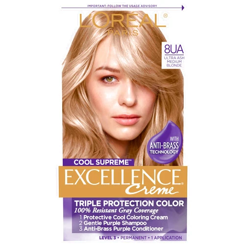 L’Oréal Paris Cool Supreme Permanent Hair Color, Ash Ultra Ash Medium Blonde 8.11, (Pack of 1)