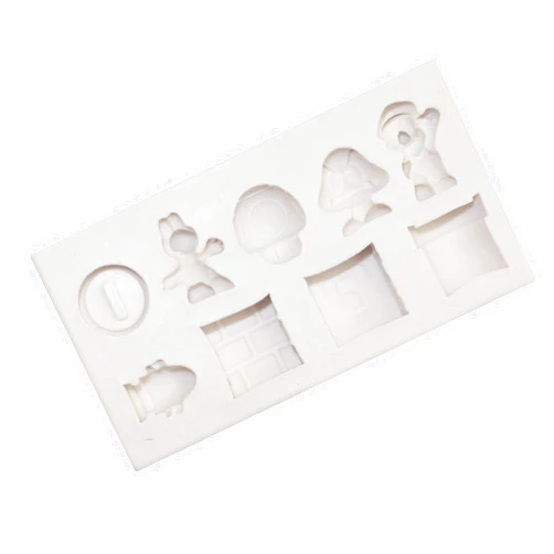 Yedadone 9-Cavity Super Mario Silicone Fondant Molds Silicone Cartoon Mold Silicone Chocolate Candy Mold Cookie Gum Paste Mold Cake Decorating Mold for Cake Decorating Chocolate Making