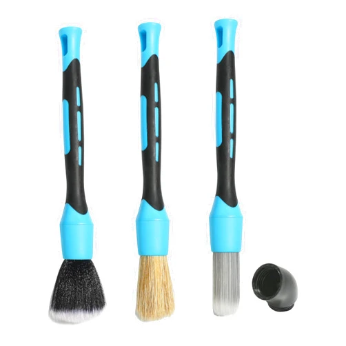 Zlirfy 3pcs Car Detailing Brush Set,Auto Detail Brush Kit,Car Interior Detail Brush,Soft No Scratch Car Detailing Brushes for Cleaning Air Vent Engine Bay Emblems Dashboard Seat Wheel