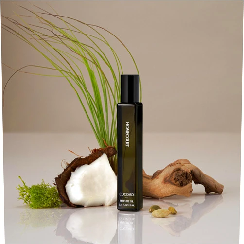 Homecourt Perfume Oil, Long-Lasting Scent, Made with Warm Coconut, Cedarwood, Vetiver, Sweet Cardamom & Creamy Fig Fragrance, Cocomoi, 0.34 fl oz