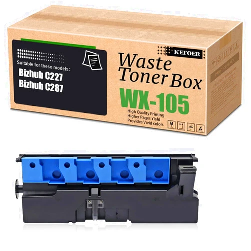 KEFOER WX-105 Waste Toner Box Replacement for Konica Minolta bizhub C227 C287 Printer (1Pack)
