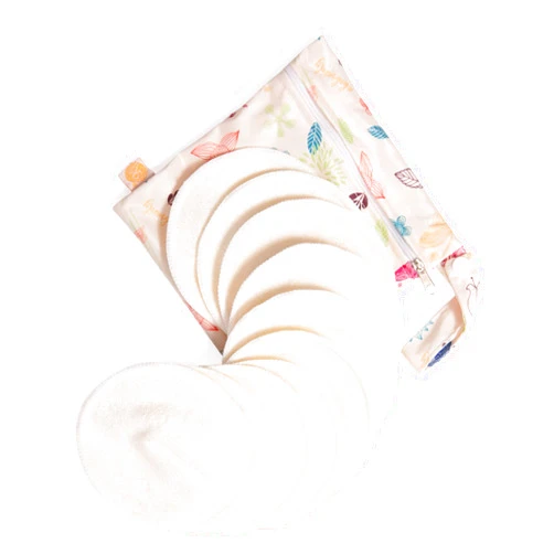 Kindred Bravely Organic Reusable Nursing Pads 10 Pack | Washable Breast Pads for Breastfeeding, Leaking with Carry Bag