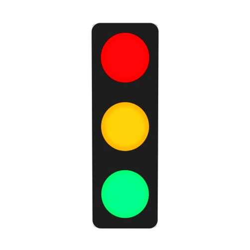 BBMI Remote Control Traffic Light, Red Yellow Green LED Wall Lamp, Aluminum Style Traffic Lamp, DC9-12V(with Plug).