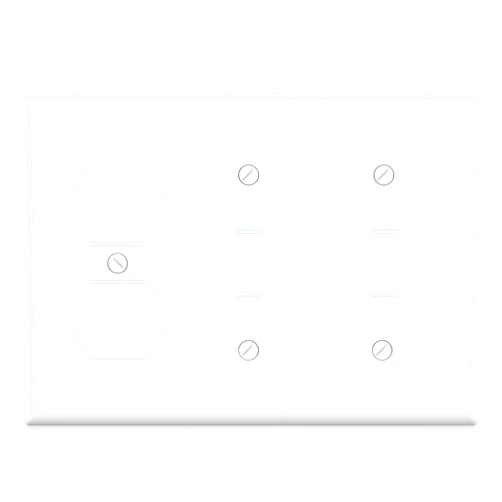 ELEGRP 3-Gang 1-Duplex Receptacle Outlet Combination 2-Toggle Light Switch Wall Plate Cover, Standard Size Unbreakable Thermoplastic Faceplate Cover, UL Listed (1 Pack, Glossy White)