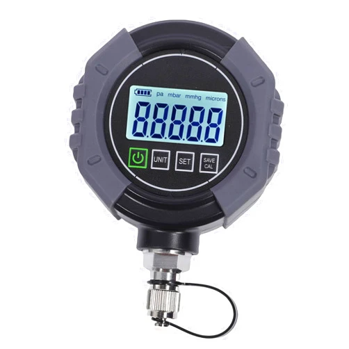 Fafeicy Digital Vacuum HVAC Vacuum Meter Micron Vacuum Gage with SAE 7/16-20UNF for Real Time App Monitoring Temperature Compensation