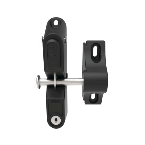 Barrette Outdoor Living 73050184 Locking Gravity Latch Black (One-Sided Key Entry) Hardware