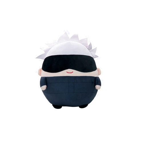 LINKOM Anime Plush Doll Figures Gojo Satoru Yuji Itadori Soft Plushie Stuffed Toys Keychain Round Cushion Pillow Cosplay Props Keyring (10cm/3.94inch, Gojo Satoru A)
