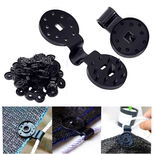 SCSQI Shade Cloth Heavy Duty Lock Grip, Reusable Shade Cloth Plastic Clips Windproof Awning Clamp Grip, Greenhouse Shade Cloth Fix Clamp Grip Tent Clips Accessory for Garden Netting, Sun Shade Net (50PCS)