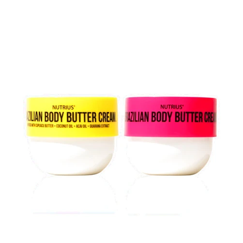 Nutrius Brazilian Body Butter Cream - Coco + Berry Bliss (2 x 6 FL OZ)