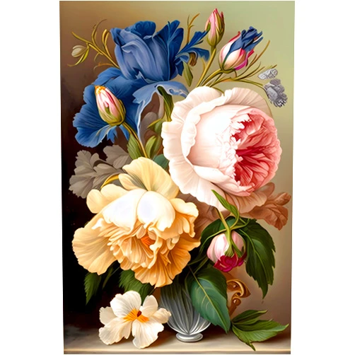 Worihut 5D Diamond Painting Kits for Adults, DIY Full Round Diamond Painting Pink Roses Decor Ative for Office Home and Gifts Halloween Interior Decor ation 12 X 16inch