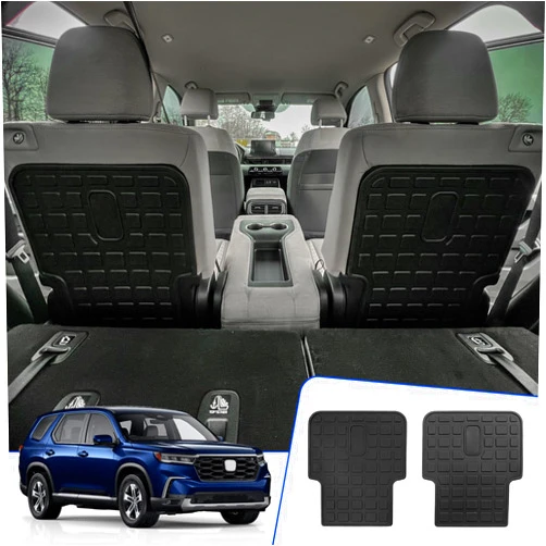 Rongtaod Back Seat Cover Protector Compatible with 2023 2024 2025 Honda Pilot 7&8 Seats Back Seat Cover Protector Trunk Mat Cargo Mat Cargo Liner Pilot Accessories (The 2nd Row,Backrest Mats)
