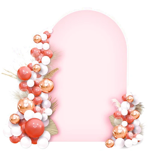 Koknwoa Arch Backdrop Cover,Spandex Cover for Arch Backdrop Stand,Arch Backdrop for Wedding Birthday Photography Baby Shower Party Deco,Pink6FT