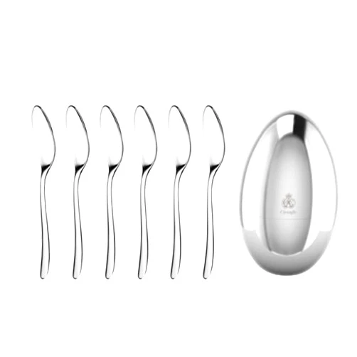 Christofle Mood 7-Piece Silver Plate Espresso Spoon Set #0065636