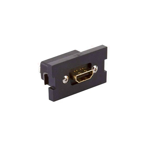 Leviton 41290-HDE 1 High Multimedia Outlet System HDMI Feedthrough, Black, 3 Unit