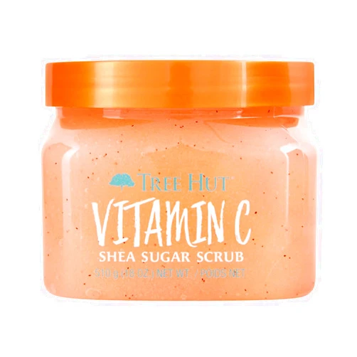Tree Hut Vitamin C Shea Sugar Scrub, Mothers Day Gifts, Exfoliating Body Scrub Removes Dead, Dry Skin for a Soft & Hydrated Feel, Nourishing Essential Body Care, 18 fl oz.