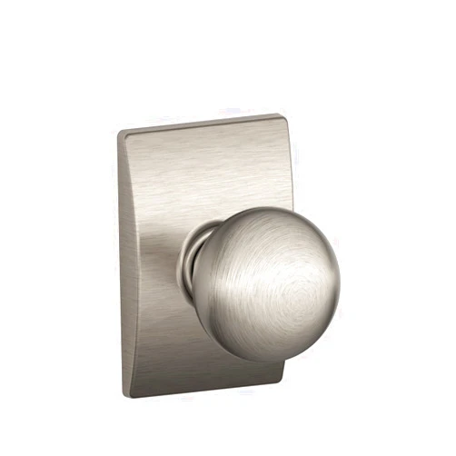 SCHLAGE F10ORB619CEN F10-ORB-619-CEN Satin Nickel Passage Orbit Style Knob with Century Rose