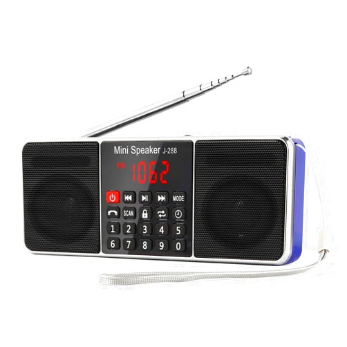 PRUNUS J-288 Portable Radio AM FM Radio with Bluetooth Speaker, Sleep Timer, Power-Saving Display, Ultra-Long Antenna, AUX Input & USB Disk & TF Card MP3 Player, NO Manual Preset