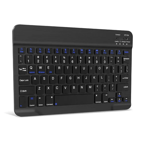 XIWMIX Ultra-Slim Wireless Bluetooth Keyboard - Rechargeable Portable, Compatible with iPad, iPad Pro, iPad Air, iPad Mini, Galaxy Tablet, iOS, Android, Windows Devices