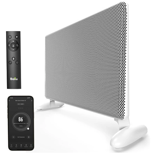 Ballu Mica Infrared Space Heater Indoor Use,1500W Electric Panel Heater with Program Thermostat,Wifi App Control,Portable Stand Wall Mount Room Heater for Large Room Energy Efficient,Work with Alexa
