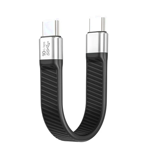 LamToon Short USB C to USB C Cable, USB 3.2 Gen 2 Type C Cable 10Gbps Data Transfer 100W PD Fast Charge Cable FPC Design, 4K@60Hz Video Output, Thunderbolt 3 Compatible for MacBook Pro, iPad Pro