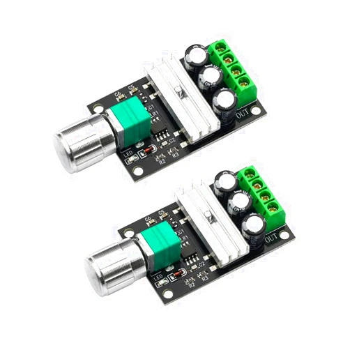 Acxico 2 pcs 6V 12V 24V 28VDC 6-28VDC 3A 80W PWM DC Motor Speed Controller Regulator US Stock