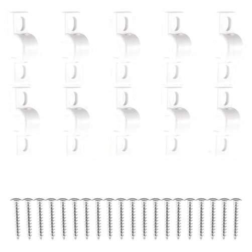 FdcLixuvol 12 PCS Wire Shelf Clips, Shelf Clips for Metal Shelving Closet Maid Shelf Clips Metal Shelf Clips with Screws Expansion Tubes Metal Wire Clips for Wire Shelving Concrete Installation Accessories