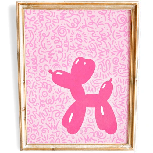 DREAM BIG PRINTABLES Balloon Dog Art Print - 8x10 (Unframed) | Brighten Your Space with Colorful Whimsy Wall Décor | Farmhouse Wall Décor | Living Room Décor | Wall Art for Dog Lovers | Modern Home Décor