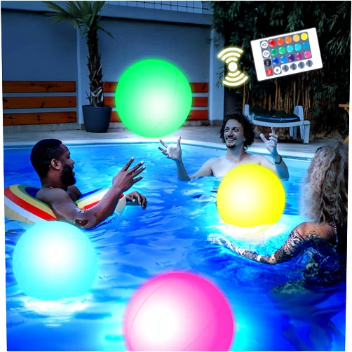 MCPINKY 3PCS LED Beach Balls, 16