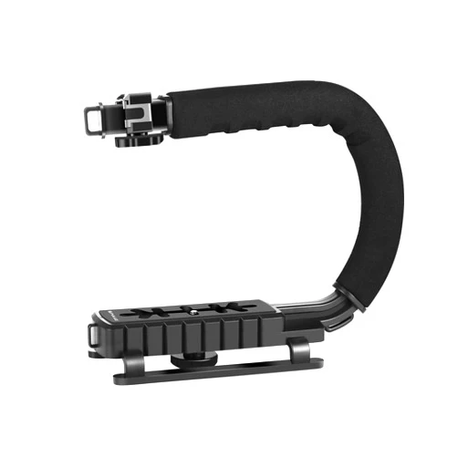 PULUZ U-Grip Camera Handle Stabilizer Video Rig Stabilizing Handleld Grip Compatible for Canon Nikon Sony DSLR Cameras Camcorder& Home DV Camera Recording Filming Equipment