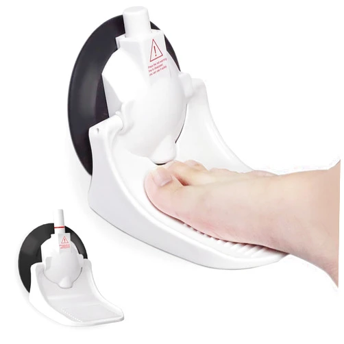 CLIO Shower Foot Rest for Shaving Legs, Pedicure Foot Rest, Foot Stand for Inside Shower with Powerful Suction Cup, Reusable Foot Rest Shower Stool，White