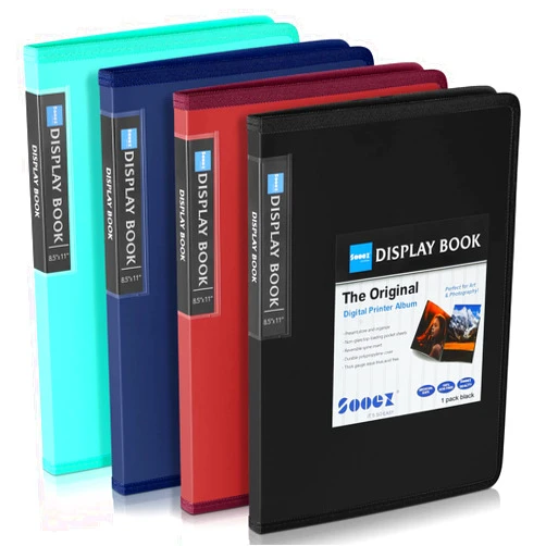 Sooez 30-Pocket Binder with Plastic Sleeves 8.5x11
