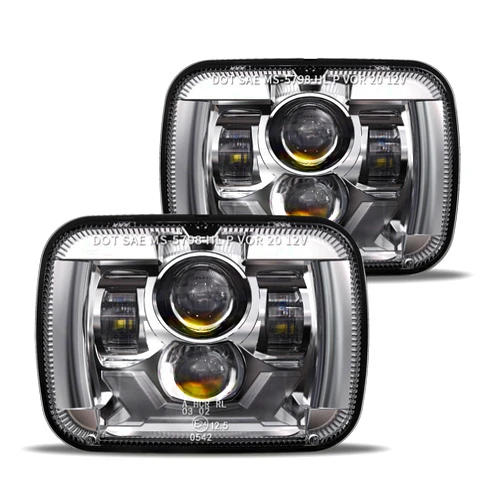 HWSTAR New 180W 1000% Bright H6054 5x7 7x6 Led Headlights Compatible with Jeep Cherokee XJ Wrangler YJ Emark DOT Anti-glare Turn Signal Hi/Low Sealed Beam Ford Chevy GMC Toyota Nissan van pickup etc