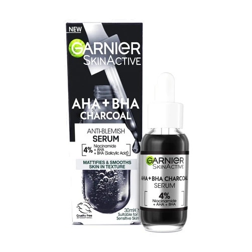 Garnier Skin Niacinamide Charcoal Serum, 30 ml, for Blemish-prone Skin