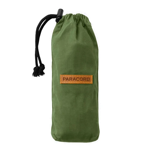 TACAMO SurvivorCord Bag - Canvas Bushcraft Bag with MOLLE Strap to Hold Up To 100ft SurvivorCord - Waxed Canvas Paracord Pouch - Bushcraft for Hiking, Mushroom Foraging, Camping - Olive-Drab