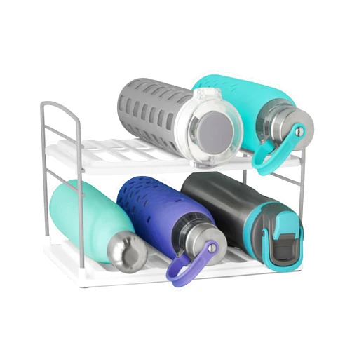 YouCopia UpSpace Water Bottle Organizer, Adjustable Storage Rack for Kitchen Cabinet and Pantry Organization, 2-Shelf