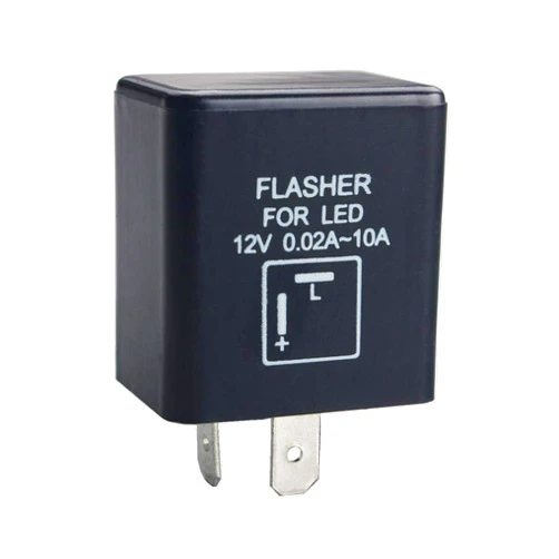 DEWHEL 12V 0.02A-10A 2-Pin CF-12 Automatic Electronic LED Flasher Relay Fix for Turn Signal Light Fast Hyper Flash